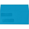 LUX Double Window Invoice Envelopes (4 1/8 x 9 1/8) 250/Box, Pool (INVDW-102-250)