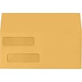 LUX Double Window Invoice Envelopes (4 1/8 x 9 1/8) 50/Box, 28lb. Brown Kraft (INVDW-28BK-50)