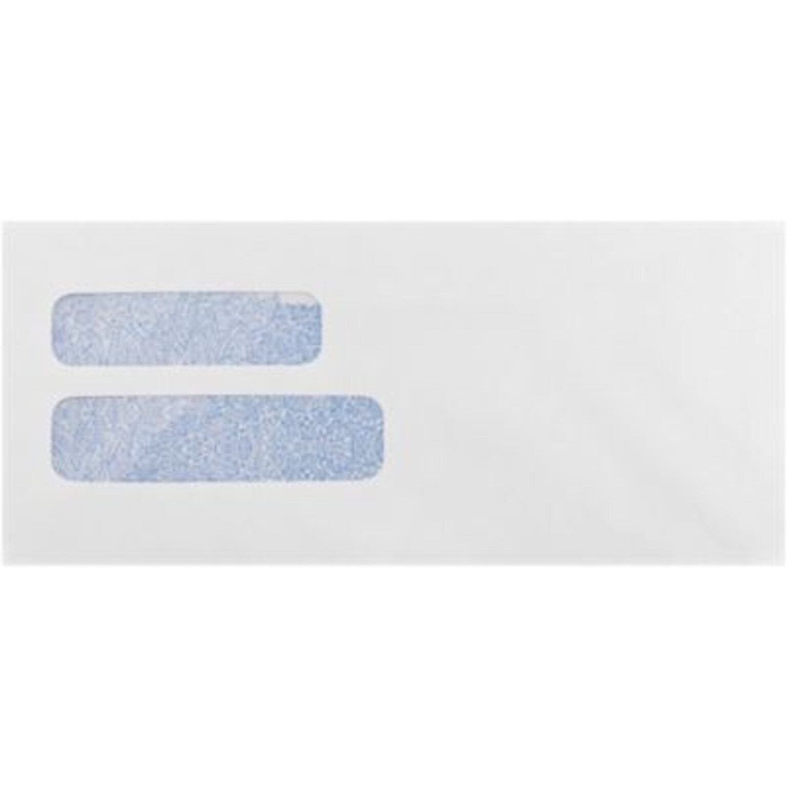 LUX Security Tinted #10 Double Window Envelope, 4 1/2 x 9 1/2, White, 250/Pack (WS-3342-250)