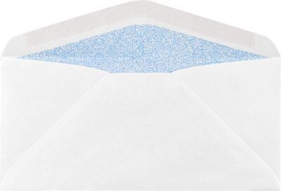 LUX Security Tinted #7 Business Envelope, 3 3/4 x 6 3/4, White, 250/Pack (WS-1128-250)