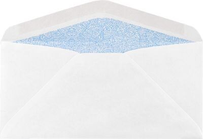 LUX Security Tinted #7 Business Envelope, 3 3/4 x 6 3/4, White, 500/Pack (WS-1128-500)