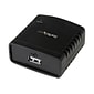 StarTech.com® PM1115U2 Black Ethernet to USB 2.0 Network LPR Print Server for Mac/PC