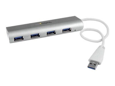 StarTech.com ST43004UA 5Gbps 4-Port Portable USB 3.0 Hub with Built-in Cable