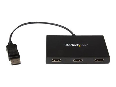 StarTech.com® MSTDP123HD DisplayPort to 3x HDMI Multi Stream Transport Hub; Black