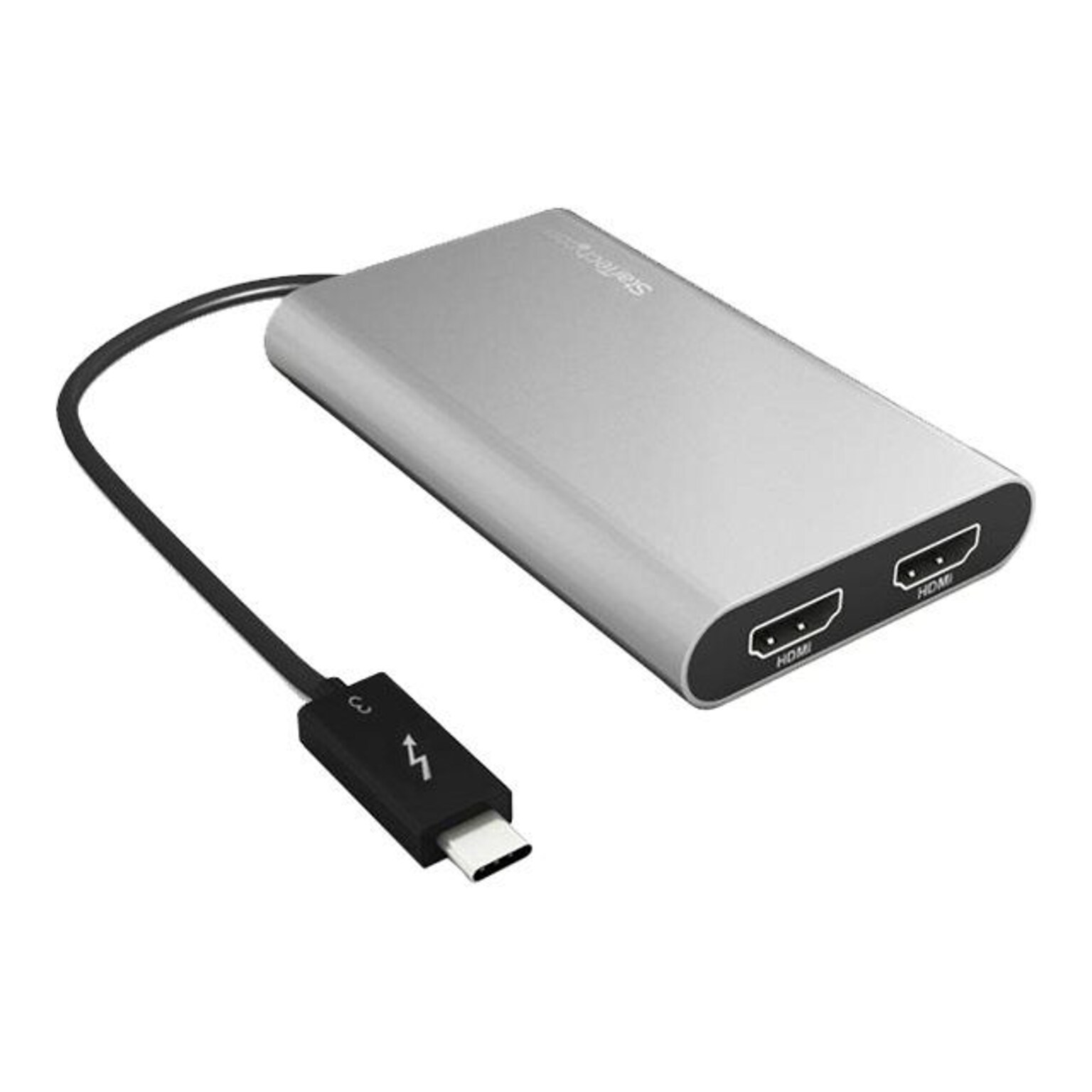 StarTech.com® TB32HD2 Thunderbolt 3 to Dual HDMI Adapter; Silver/Black