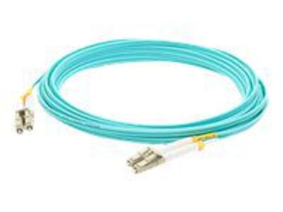 AddOn 20m Laser Optimized Multi-Mode fiber (LOMM) Duplex LC/LC OM4 Aqua Patch Cable