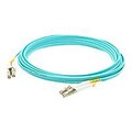 AddOn® ADD-LC-LC-2M5OM3 2 m LC to LC Male/Male OM3 Duplex Fiber Optic Patch Cable, Aqua