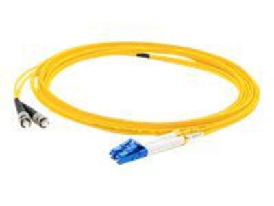 AddOn 1m LC (Male) to ST (Male) Yellow OS1 Duplex LSZH Single-Mode Fiber (SMF) Patch Cable