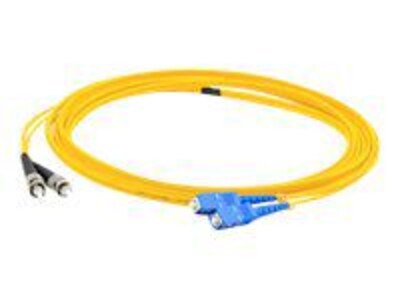AddOn 2m SC (Male) to ST (Male) Yellow OS1 Duplex LSZH Single-Mode Fiber (SMF) Patch Cable