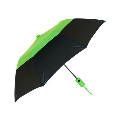 Natico Vented Crown Umbrella 42" Arc Lime and Black (60-112-LM-BK)