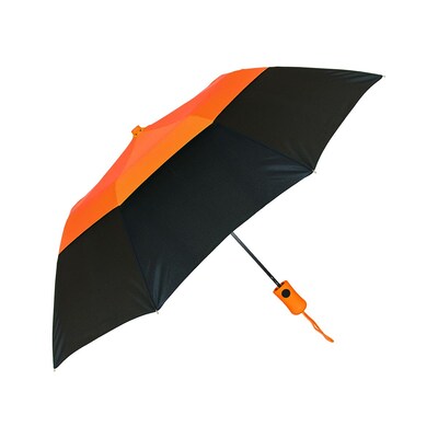 Natico Vented Crown Umbrella 42" Arc Orange and Black (60-112-OR-BK)