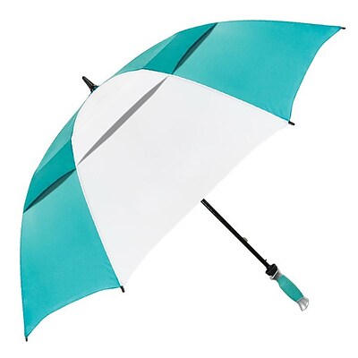 Natico Vented Typhoon Tamer Umbrella 62 Arc Teal and White (60-30-TL-WH)