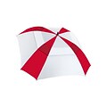 Natico Vented Square Deal Umbrella 62 Arc Red and White (60-62-RD-WH)