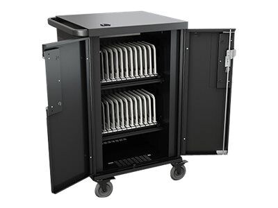 Bretford® CoreX Black Steel 2 Shelves Charging Cart (TCOREX24)