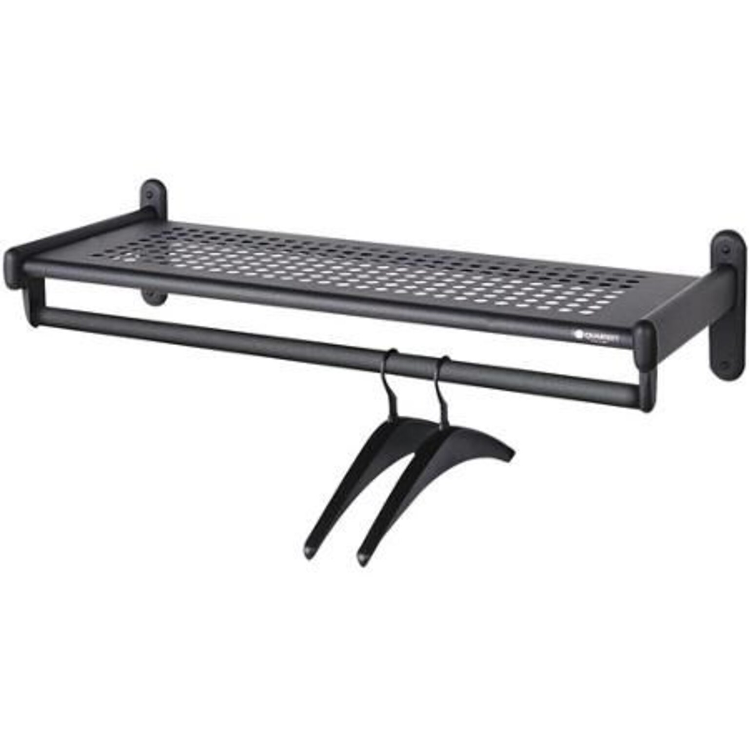 Quartet® Shelf Rack, Mounts to Wall, Black, 36W x 9H