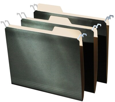 Find It®, Tab View Hanging File Folders, Letter, 9/Pack, Green (FT07032)