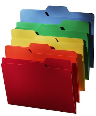 Find It®, All-Tab File Folders, Letter, 18/Pack, 5 Color Assortment, (FT07173)
