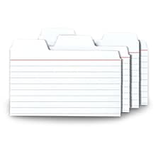 Find It 3 x 5 Tabbed Index Cards, White, 48/Pack (FT07215)