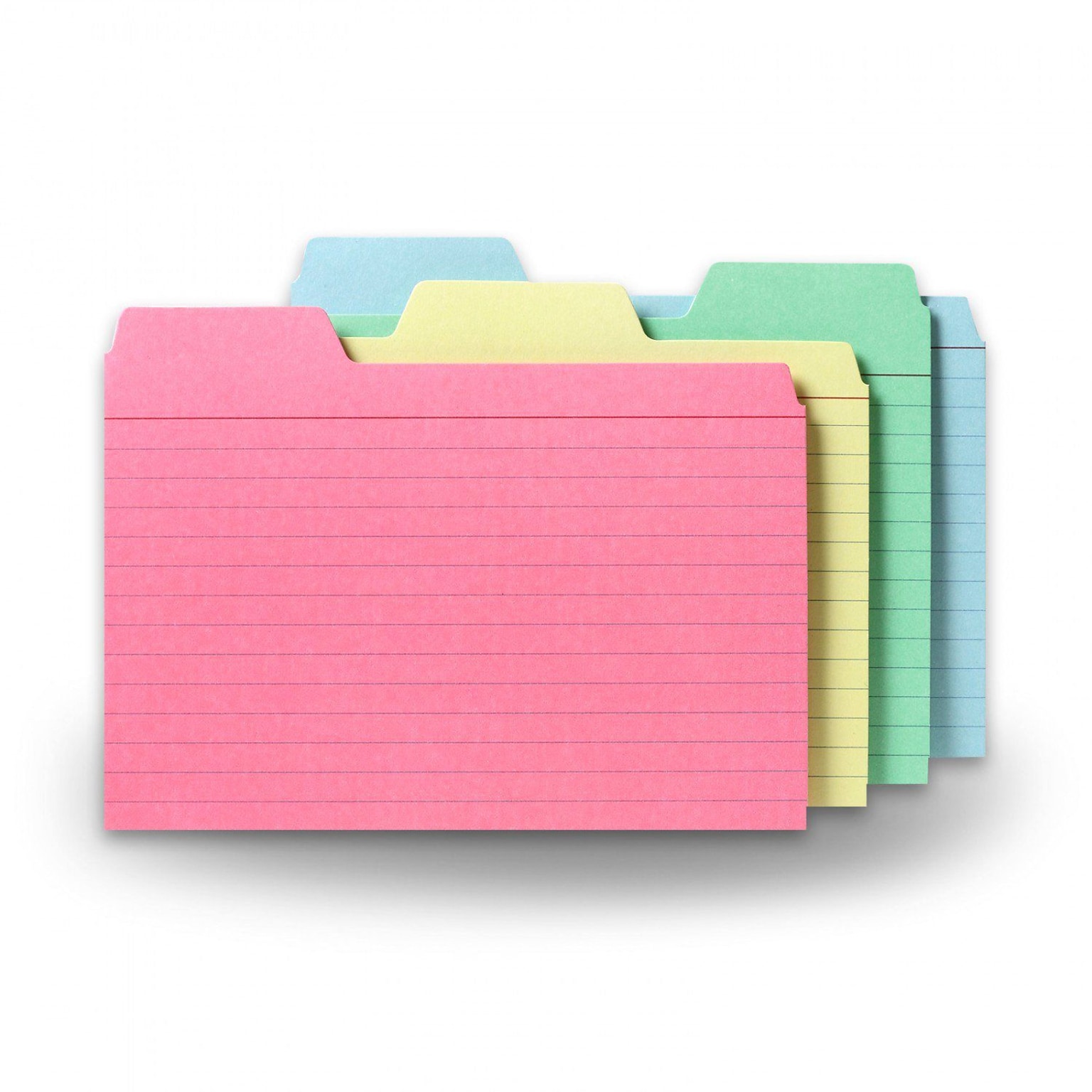 Find It 4 x 6 Tabbed Index Cards, Assorted Colors,  48/Pack (FT07218)