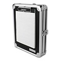 Vaultz®, Locking Mini Storage Clipboard, 5 x 8, Key Lock, Black with Chrome Accents (VZ00150)