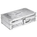 Vaultz® Locking Gear Box, 5.5 x 8.25 x 2.5, Silver Treadplate (VZ00460)