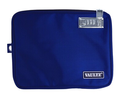 Vaultz Locking Pool Pouch with Tether, Medium, Blue (VZ00724)