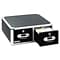 Vaultz®, Locking 3 x 5 Index Card Cabinet, Double Drawer, Black (VZ01393)