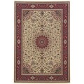 StyleHaven Traditional Polypropylene 67 X 96 Ivory/Red Area Rug (WARI095J36X9L)