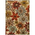 StyleHaven Transitional Floral Nylon/Polypropylene 53 X 76 Beige/Blue Area Rug (WCAB5190A5X8L)