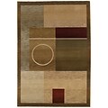 StyleHaven Contemporary Geometric Polypropylene 710 X 11 Green/Brown Area Rug (WGNR1987G8X11L)