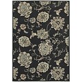 StyleHaven Transitional Floral Polypropylene 53 X 76 Midnight/Ivory Area Rug (WHIG2444I5X8L)