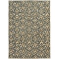 StyleHaven Casual Floral Nylon 710 X 1010 Beige/Blue Area Rug (WHRP791928X11L)
