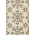 StyleHaven Large Scale Floral Polypropylene 710X1010 Ivory/Grey Area Rug (WHTN078W58X11L)