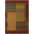 StyleHaven Contemporary Geometric Polypropylene 4X 59 Green/Red Area Rug (WKHR1092W4X6L)