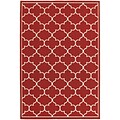 StyleHaven Outdoor Lattice Polypropylene 710 X 1010 Red/Ivory Area Rug (WMEI1295R8X11L)