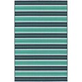StyleHaven Outdoor Stripe Polypropylene 67 X 96 Blue/Green Area Rug (WMEI9652F6X9L)
