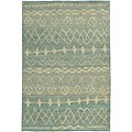 StyleHaven Contemporary Abstract Polypropylene 53 X 76 Blue/Beige Area Rug (WNOM2163F5X8L)