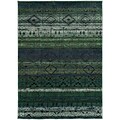 StyleHaven Contemporary Abstract Polypropylene 53 X 76 Green/Blue Area Rug (WNOM8123G5X8L)