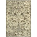 StyleHaven Traditional Distressed Floral Polypropylene 67X96 Beige/Grey Area Rug (WPSH112W66X9L)