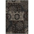 StyleHaven Overdyed Patchwork Polypropylene 710X1010 Charcoal/Teal Area Rug (WREV4712C8X11L)