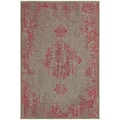 StyleHaven Traditional Overdyed Polypropylene 67 X 96 Grey/Pink Area Rug (WREV6330F6X9L)
