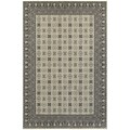 StyleHaven Traditional Bordered Medallion Polypropylene 310X55 Ivory/Grey Area Rug WRIC4440S4X6L
