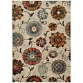 StyleHaven Largescale Floral Nylon/Polypropylene 710X1010 Ivory/Multi Area Rug (WSDN6361A8X11L)
