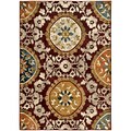 StyleHaven Floral Medallion Nylon/Polypropylene 710X1010 Red/Gold Area Rug (WSDN6366A8X11L)