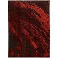 StyleHaven Contemporary Marble Nylon/Polypropylene 710 X 1010 Red/Grey Area Rug (WSDN6367B8X11L)