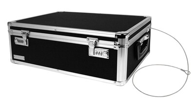 Vaultz® Aluminum Locking Storage Chest With Tether, Black (VZ00642)
