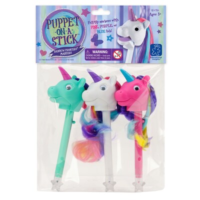 Educational Insights Puppet-on-a-Stick™ Rainbow Prancers™ Marker POP, felt tip, 3 units (1722)