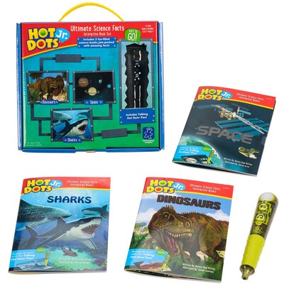 Educational Insights Hot Dots Jr. Ultimate Science Facts Interactive Book Set with Pen, 3 Books/Pack