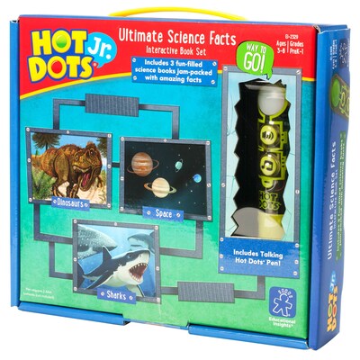 Educational Insights Hot Dots Jr. Ultimate Science Facts Interactive Book Set with Pen, 3 Books/Pack (2329)