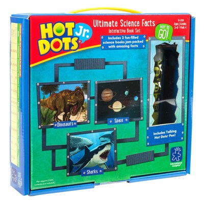Educational Insights Hot Dots Jr. Ultimate Science Facts Interactive Book Set with Pen, 3 Books/Pack (2329)